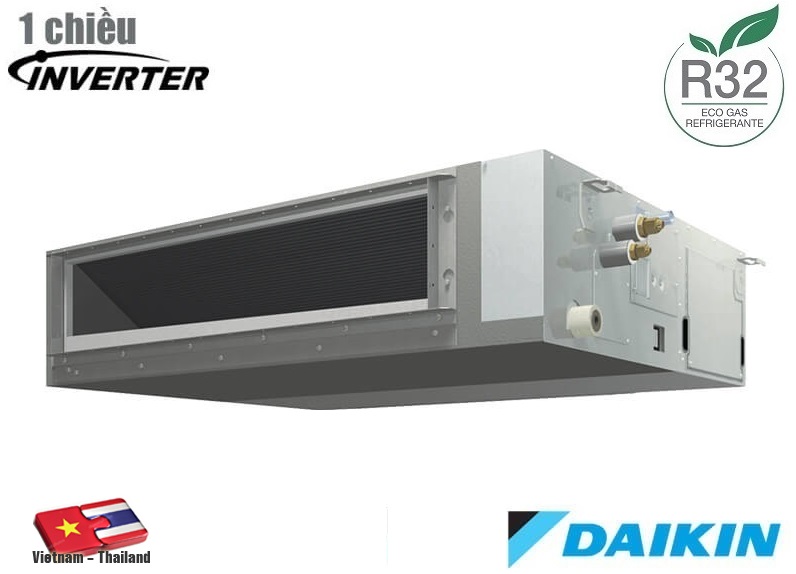 Máy lạnh giấu trần nối ống gió Daikin Inverter FBFC40DVM9/RZFC40DVM+BRC2E61-1.5 HP