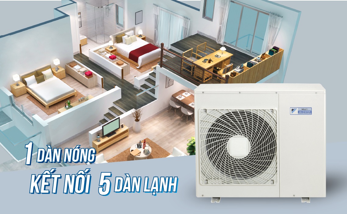 Máy lạnh Multi Daklak 1 dàn nóng kết nối nhiều dàn lạnh