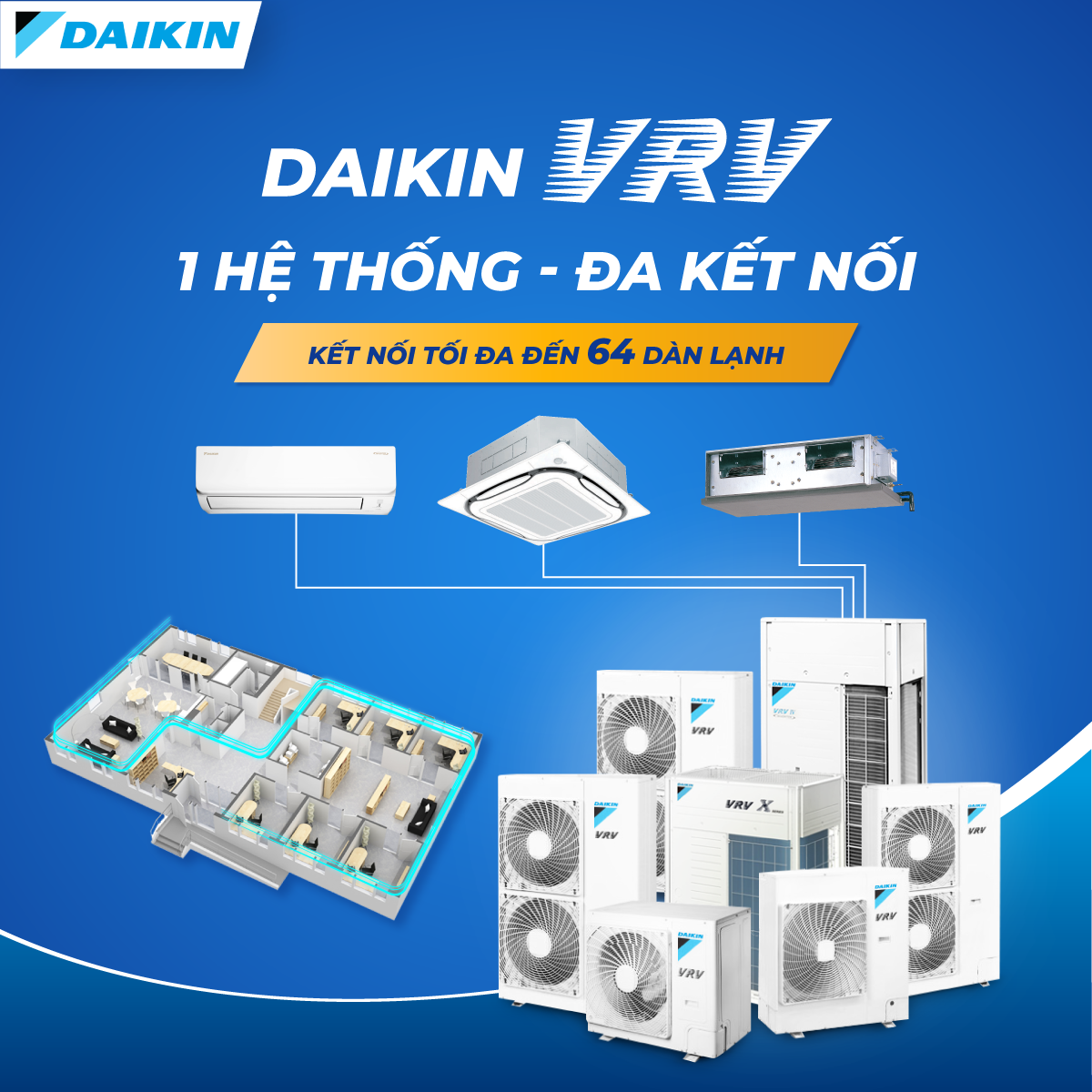 Thi công lắp đặt máy lạnh Multi Daklak chuyên nghiệp giá tốt