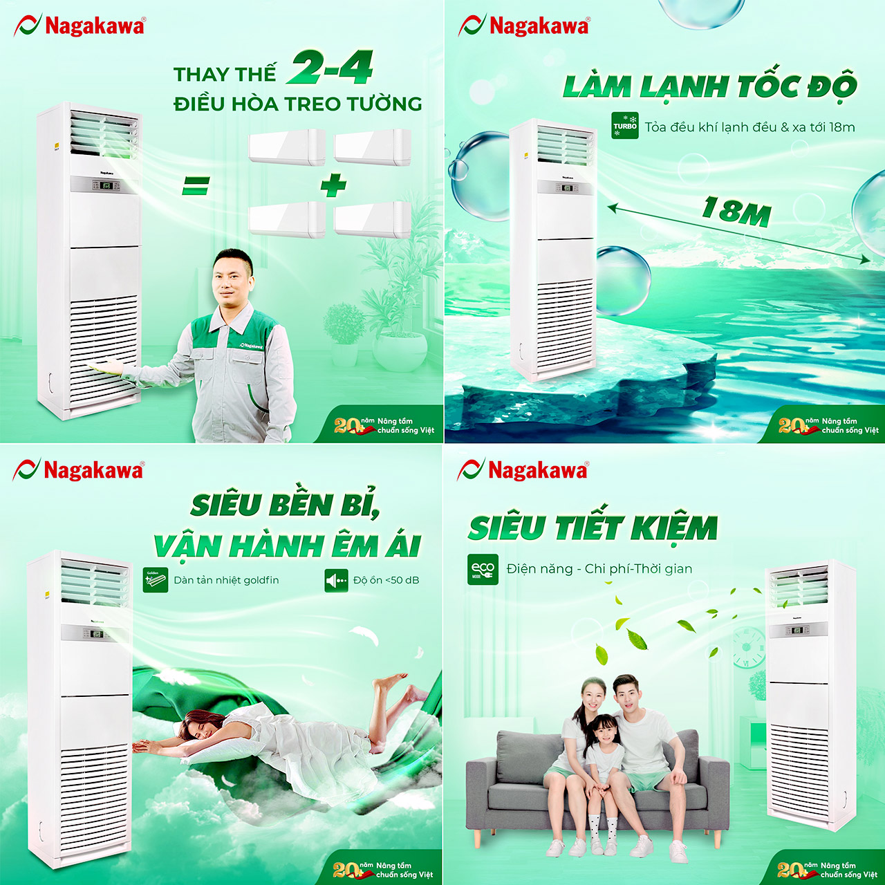 Máy lạnh tủ đứng Nagakawa