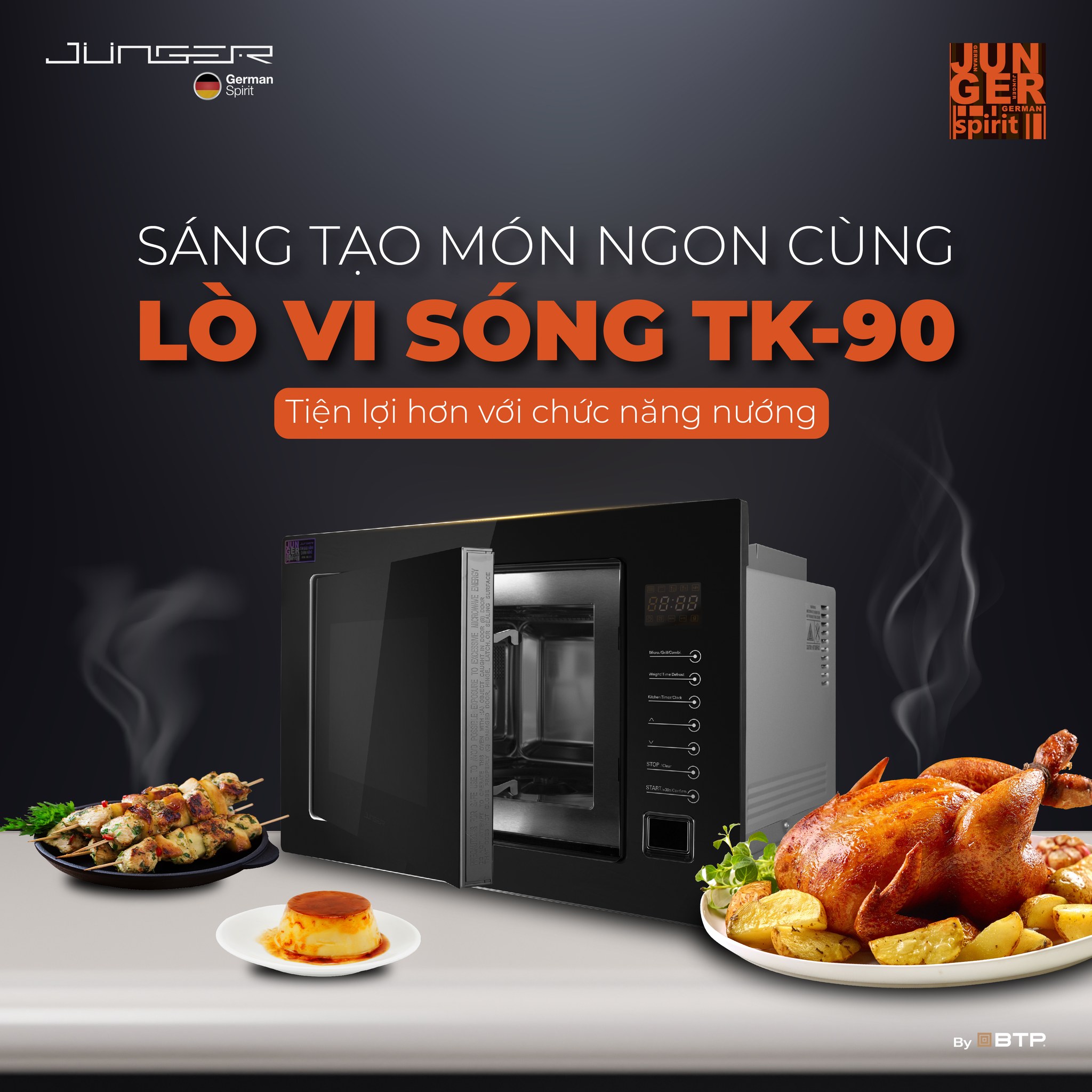 Sáng tạo món ngon cùng lò vi sóng Junger