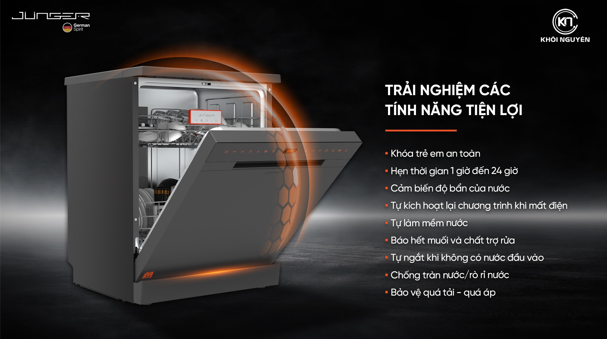 Máy rửa bát - Thiết bị bếp Junger Daklak thông minh