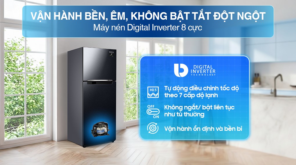 Tủ lạnh Samsung Inverter 236 lít RT22M4032BY