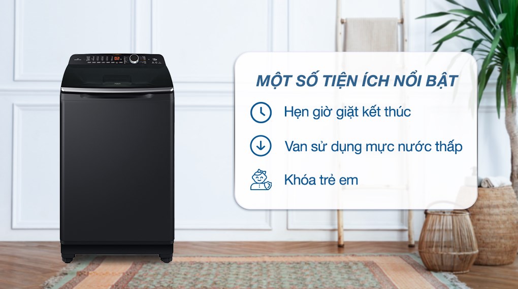 Máy Giặt Aqua Inverter 12 Kg AQW-DR120HT.BK