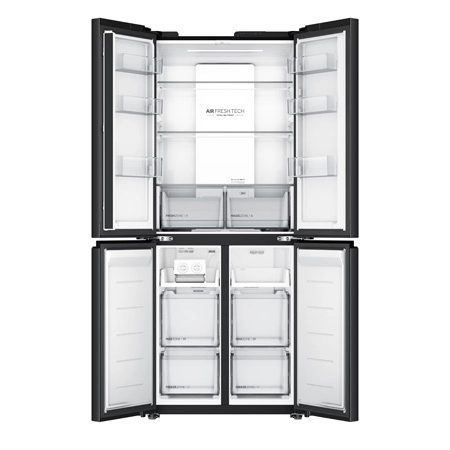 Tủ lạnh 4 cửa mặt gương trắng Aqua Inverter 460 Lít Multi Door AQR-M505XA(GB))
