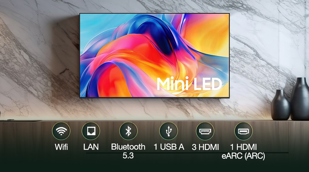 Smart Tivi Mini LED Samsung AI 4K 50 inch UA50M77HA