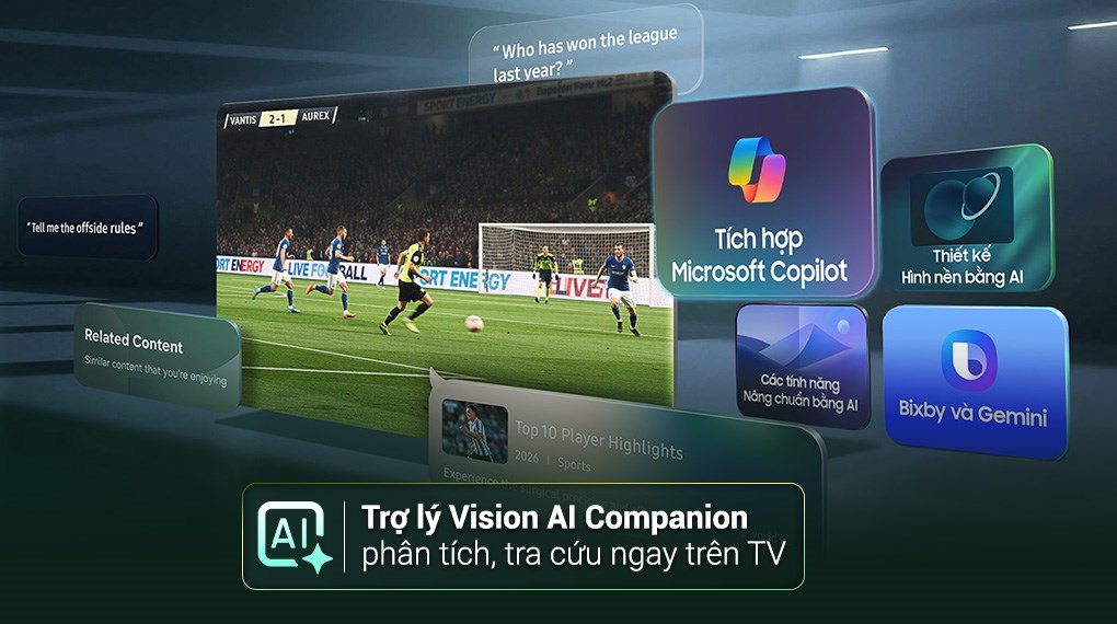 Smart Tivi Mini LED Samsung AI 4K 50 inch UA50M77HA